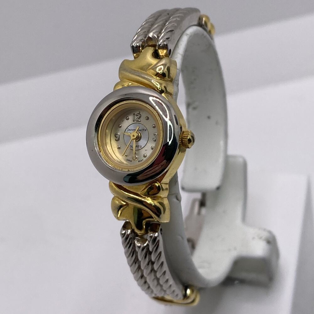 Jaclyn Smith Womens Vintage Silver Gold Watch Works New Battery
